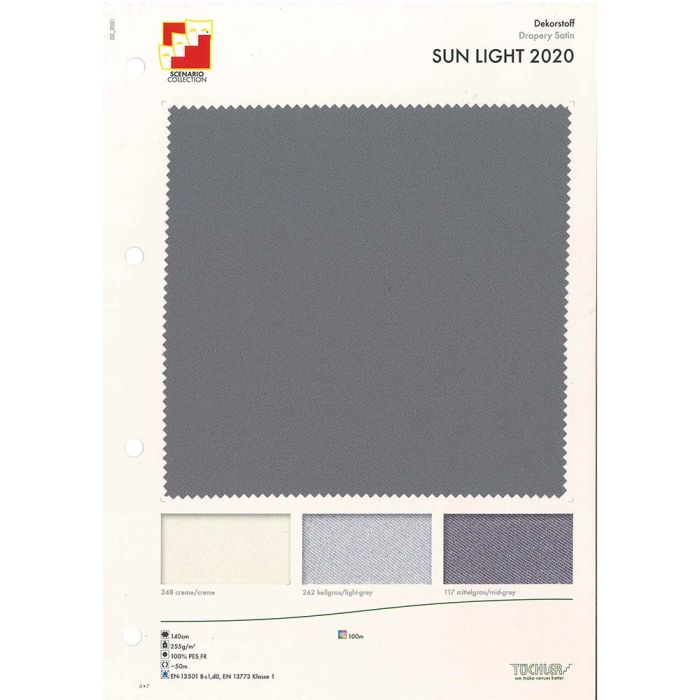 КАРТОЧКА С ОБРАЗЦОМ ДЕКОРАТИВНАЯ ТКАНЬ SUN LIGHT 2020