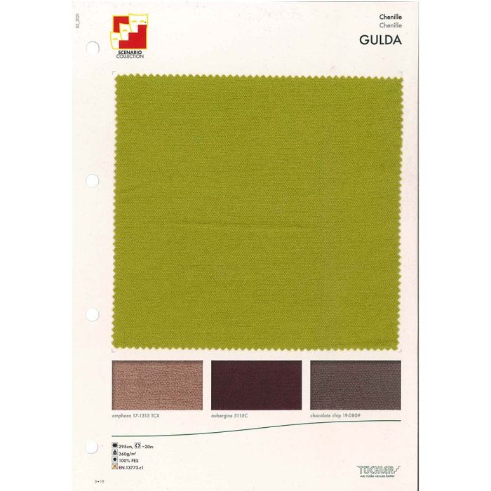 КАРТОЧКА С ОБРАЗЦОМ ШЕНИЛЛ GULDA